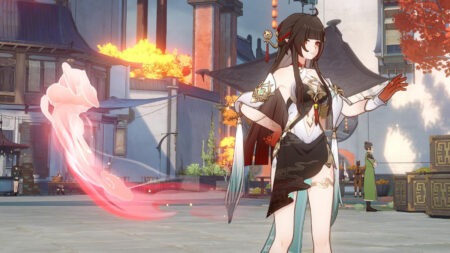 Lingsha standing in Xianzhou full body official screenshot