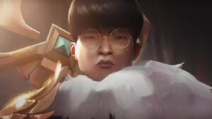 Faker representing Azir in the Heavy Is The Crown music video