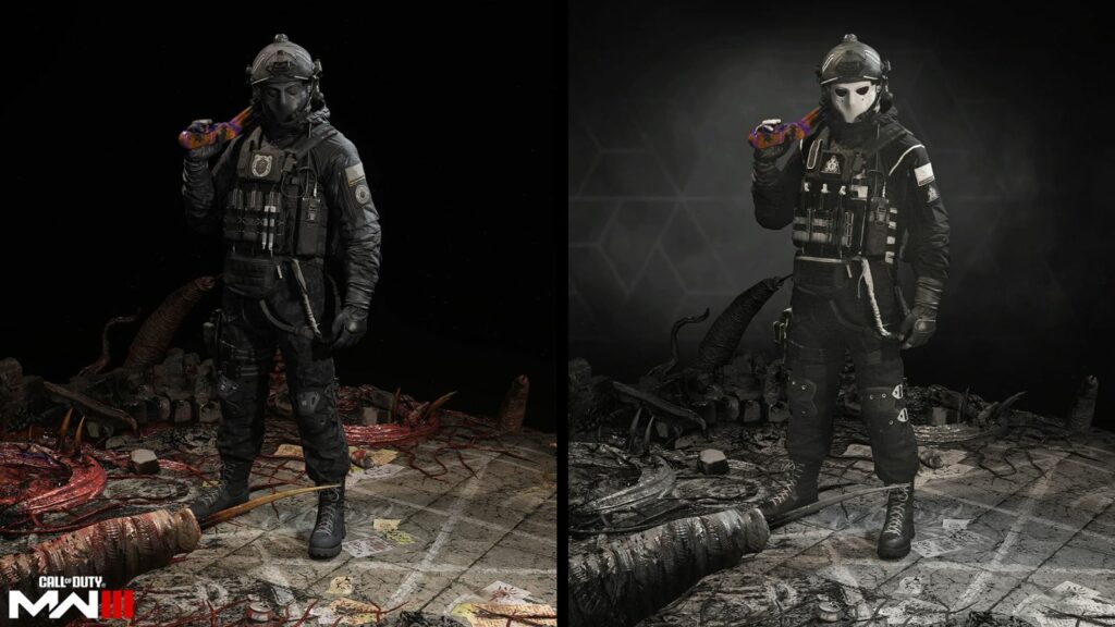 Preview of Makarov Shade Soldier operator skin and its BlackCell variant from Modern Warfare 3 and Warzone Season 6 Battle Pass