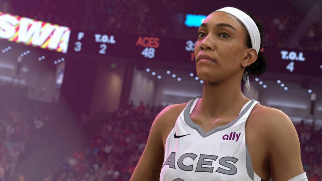 A'ja Wilson de Las Vegas Aces en NBA 2K25