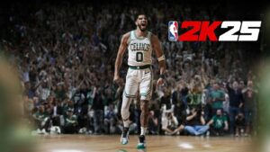 Jayson Tatum of the Boston Celtics in NBA 2K25 cover