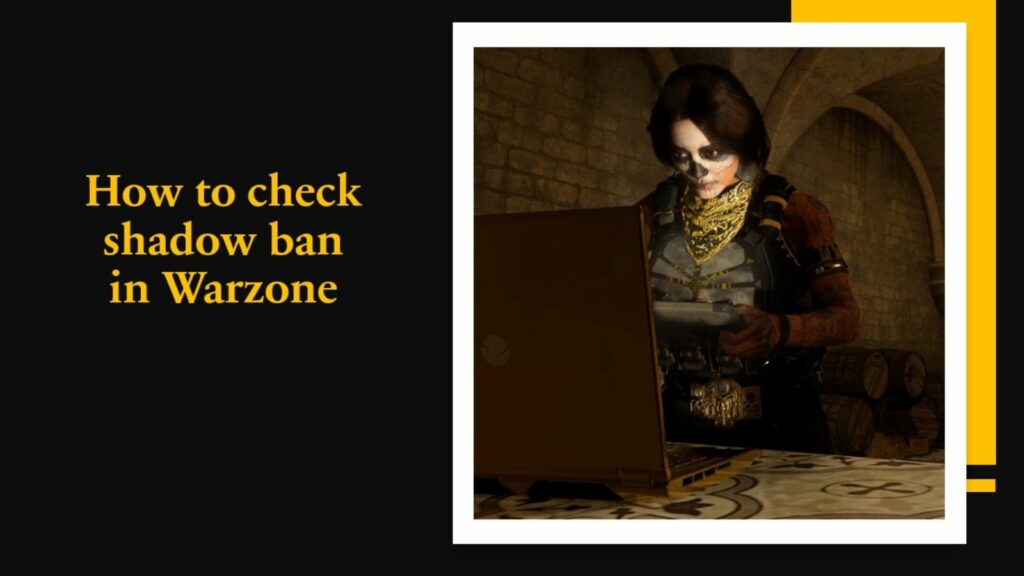 Operator Valeria using a device in ONE Esports' image for how to check shadow ban in Warzone