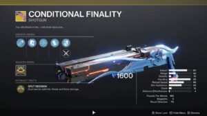 Destiny 2 Conditional Finality god roll