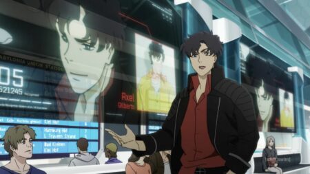 Lazarus anime featuring main character Axel Gilberto in the first look trailer from New York Comic Con 2024