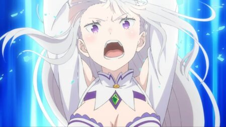 Emilia screaming in ReZero season 3