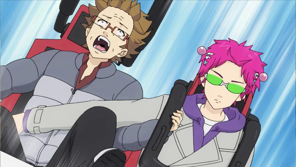 The disastrous life of saiki k, Saiki, fear on an amusement park ride.