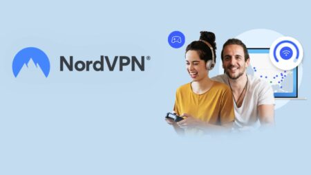 A woman gaming and a man using internet in ONE Esports' image for NordVP PR article