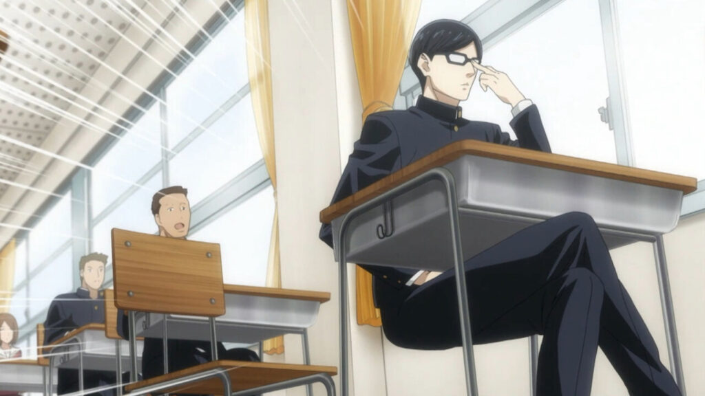 Sakamoto from Haven't you heart, I'm Sakamoto sitting in class