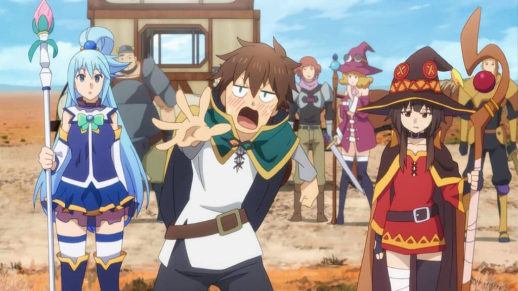 Konosuba's Kazuma, Aqua, Megumin