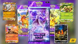 Genetic Apex Booster Packs and their exclusive cards from Pokemon TCG Pocket.