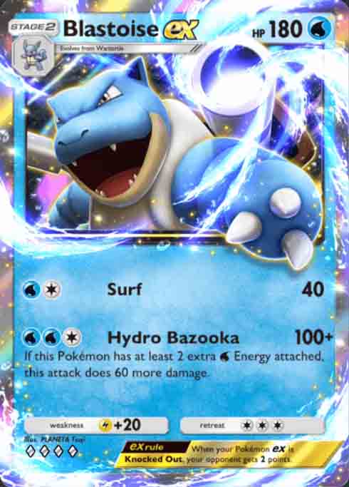 Blastoise EX card from Pokemon TCG Pocket.