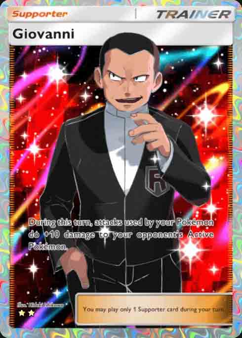 Giovanni card from Pokemon TCG Pocket.