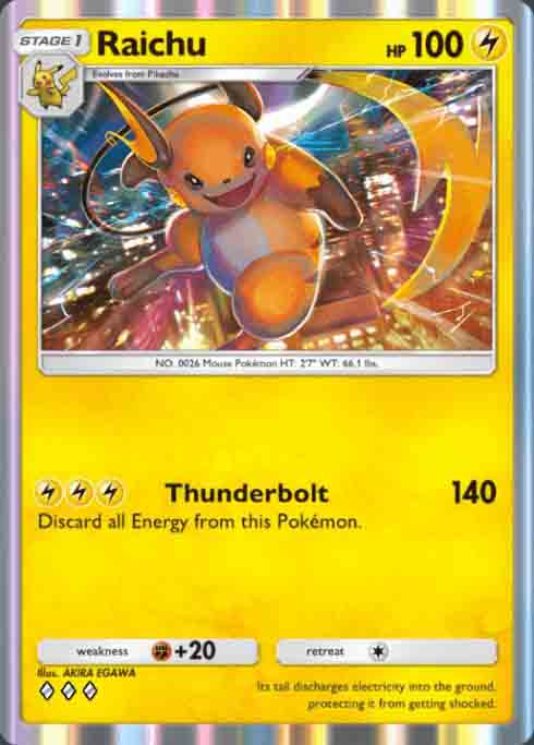 Raichu card from Pokemon TCG Pocket.