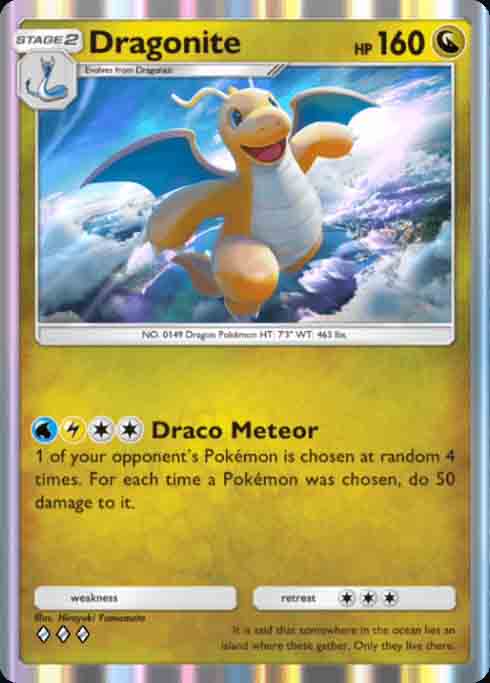 Dragonite card from Pokemon TCG Pocket.