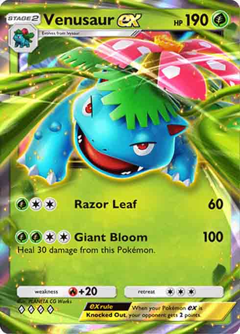 Venusaur EX card from Pokemon TCG Pocket.