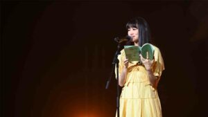 Tower of God seiyuu Hayami Saori voicing Rachel on the day stage at AFA SG 2024