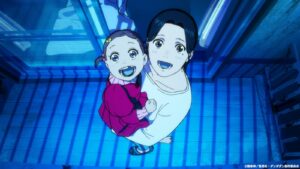 Dandadan characters Acrobatic Silky and her daughter in episode 7 season 1 of the anime