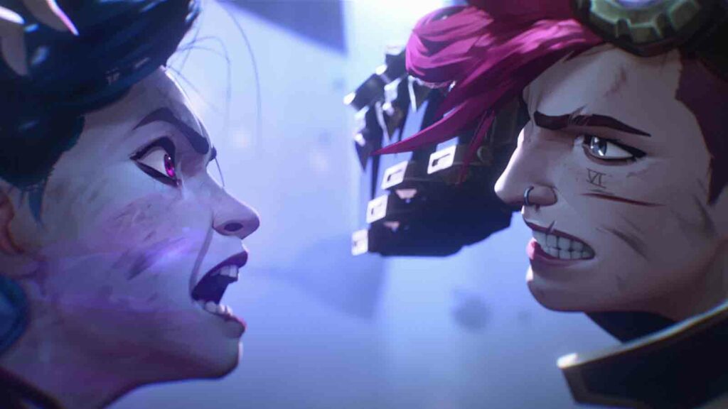 Jinx y Vi se enfrentan en Arcane Temporada 2 Episodio 3