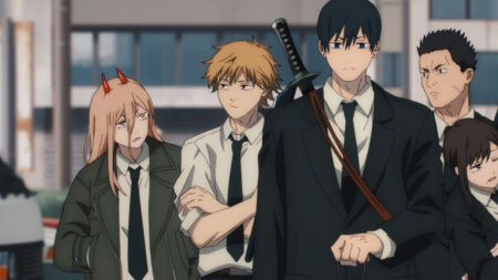 Chainsaw Man Denji, Power, Aki, and Kobeni