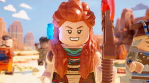 Lego Horizon Adventures gameplay featuring main character Aloy