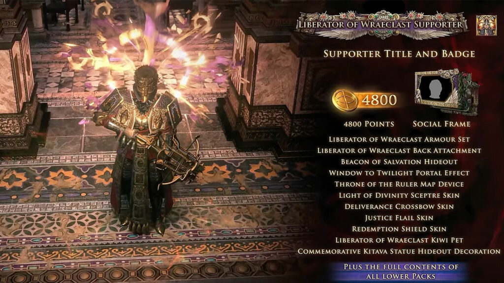 Path of Exile 2 Supporter Packs feauturing Liberator of Wraelcast pack