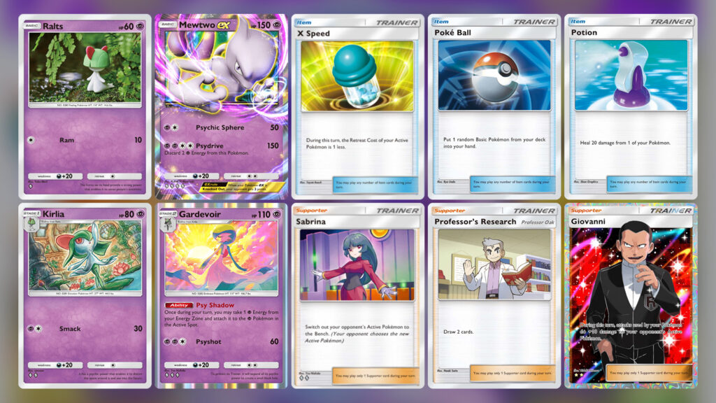 Pokemon TCG Pocket best meta deck - mewtwo EX gardevoir deck