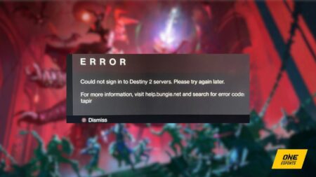 Destiny 2 Tapir error code