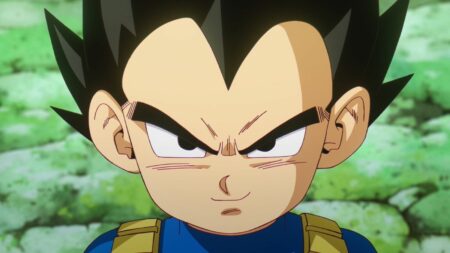 Dragon Ball Daima main character Vegeta seen about to face Tamagami Number Two in episode 11