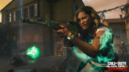 Maya Aguinaldo getting healed by glyph from Light Mend ammo mod in Black Ops 6 Zombies