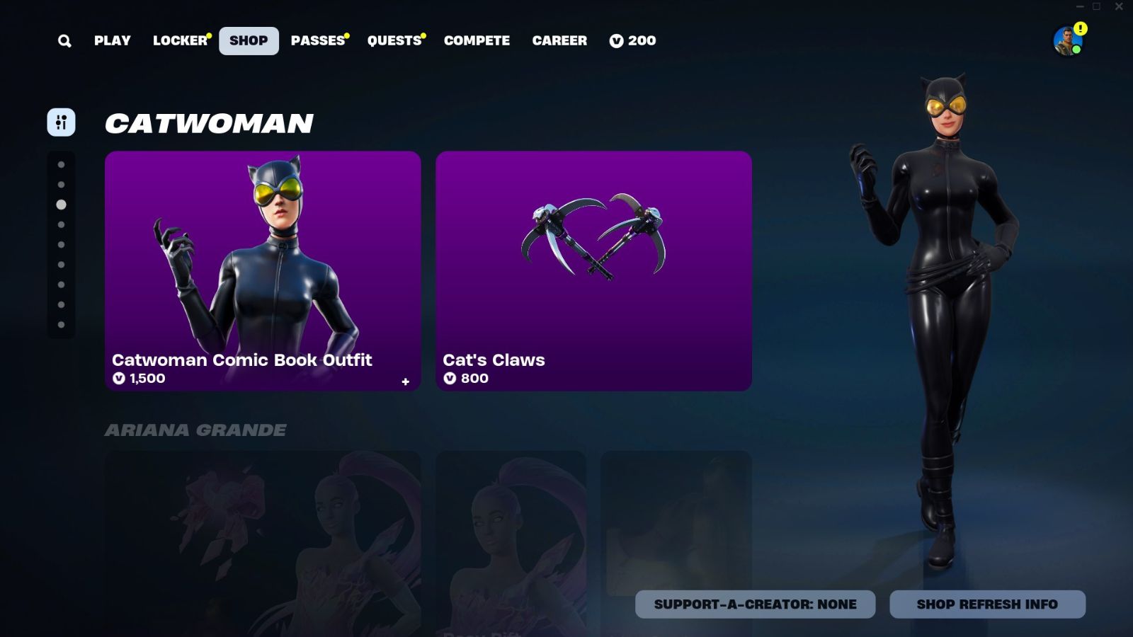 Bagaimana untuk mendapatkan kulit Catwoman di Fortnite