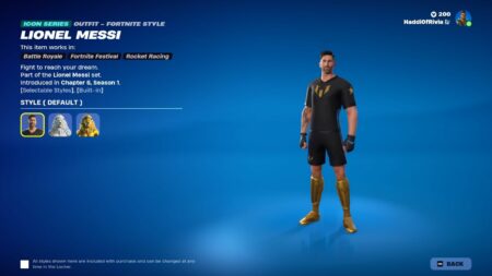 Fortnite Messi skin