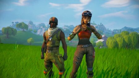 Fortnite two players wearing Renegade Raider