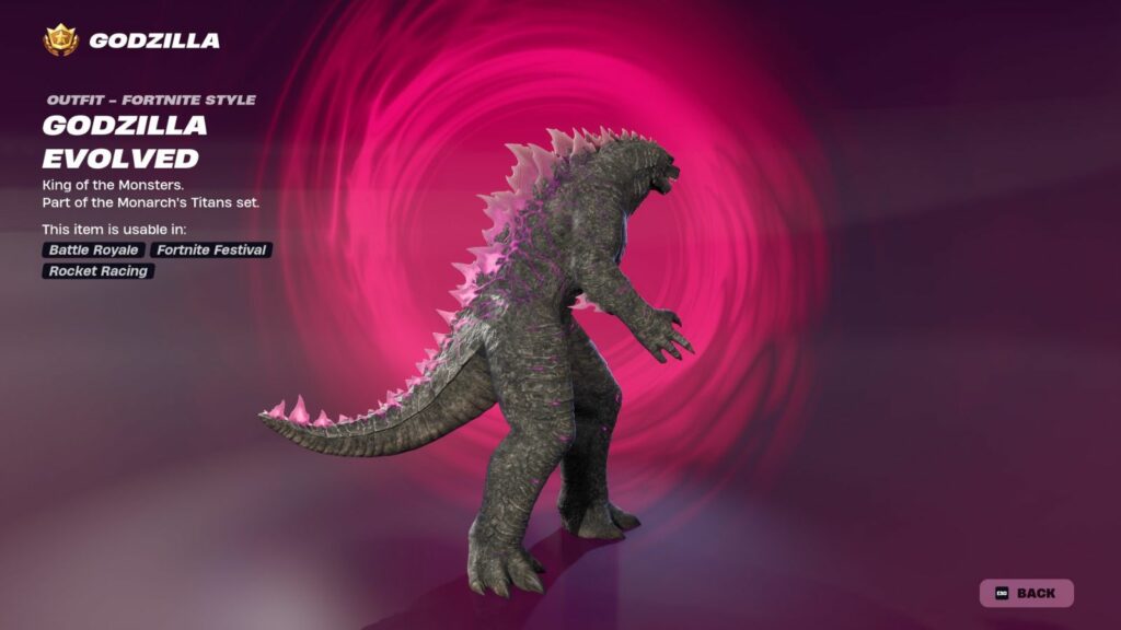 Piel Fortnite Godzilla