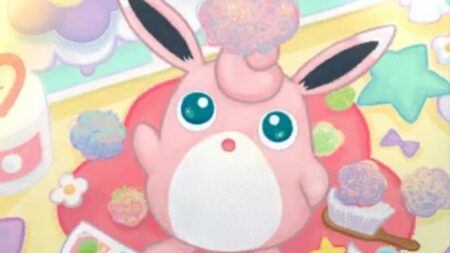 Wigglytuff EX rainbow border art from Pokemon TCG Pocket