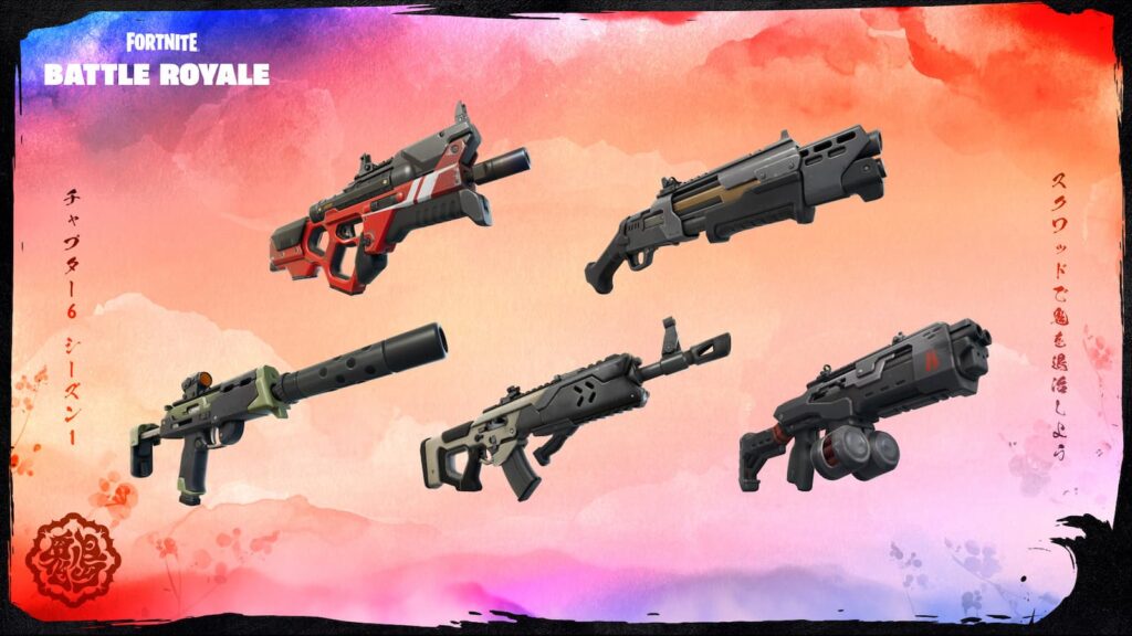 fortnite chapter 6 all weapons