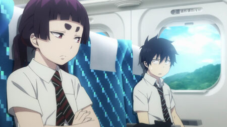 Blue Exorcist characters Rin Okumura and Izumo Kamiki