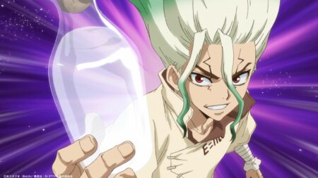 Dr Stone main character Senku seen in season 4 episode 2