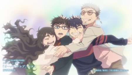 Blue Exorcist characters Rin and Yukio Okumura, Shiro Fujimoto, and Yuri Egin