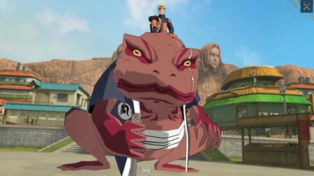 Gamabunta and Naruto in Naruto x Free Fire event