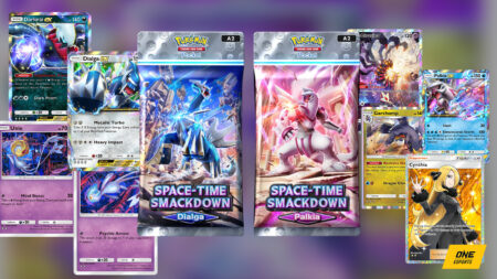 Dialga and Palkia packs from Pokemon TCG Pocket Space-Time Smackdown expansion