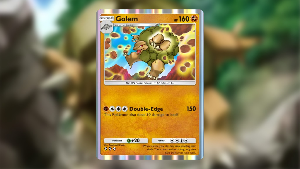 Tarjeta genética Apex Golem de Pokémon TCG Pocket - Golem Deck