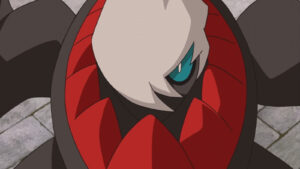 Close up of Darkrai from the Pokemon Movie, The Rise of Darkrai