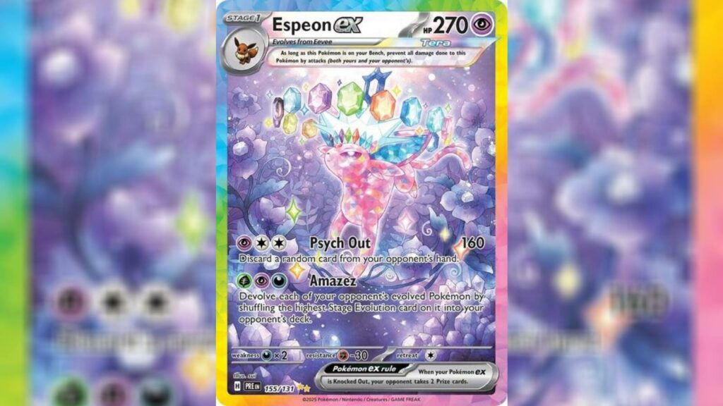 Prismatic Evolution's special illustration Espeon ex card