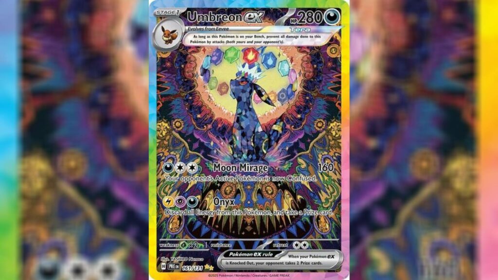 Prismatic Evolution's special illustration Umbreon ex card