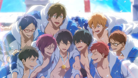 Free! The Final Stroke wallpaper featuring main characters Rin Matsuoka, Makoto Tachibana, Haruka Nanase, Nagisa Hazuki, Rei Ryuugazaki, and more