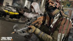 Operator using the Cypher 091 assault rifle with Crossbow Attachment in Black Ops 6