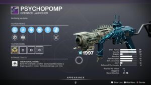 Psychopomp grenade launcher in Destiny 2