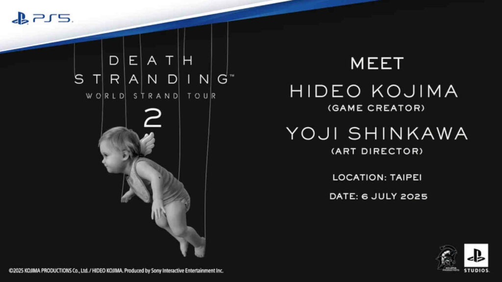 Grab your chance to meet legendary Hideo Kojima during Death Stranding 2 world tour Stand a chance to meet Hideo Kojima and Yoji Shinkawa at DEATH STRANDING WORLD STRAND TOUR 2 TAIPEI