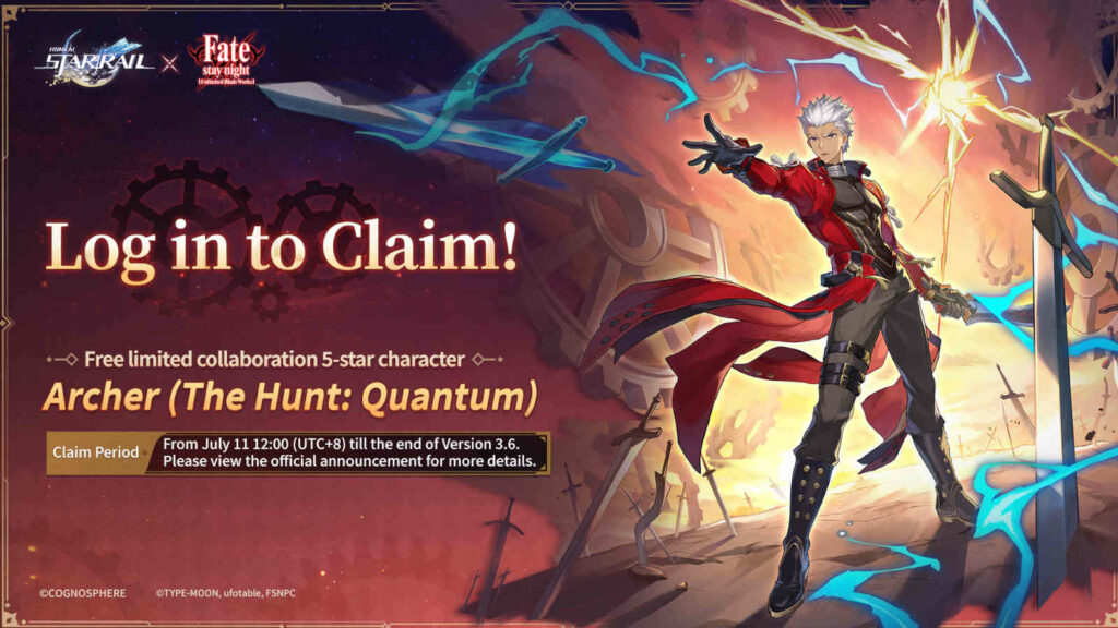 Fate stay night x Honkai Star Rail collaboration release date -- plus how to get Archer for free Fate stay night x Honkai Star Rail collaboration - Archer log in to claim for free