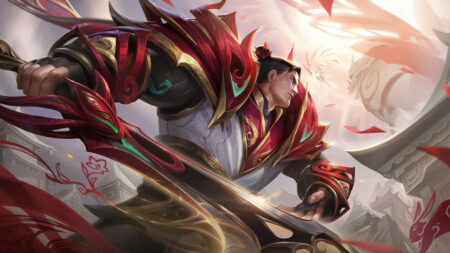 Mythmaker Garen skin official wallpaper splashart